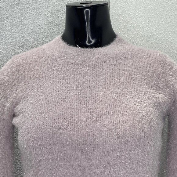 NEW VINCE Metallic Eyelash Pullover Sweater – Size XS – Orchid Stone Pink - Picture 9 of 10